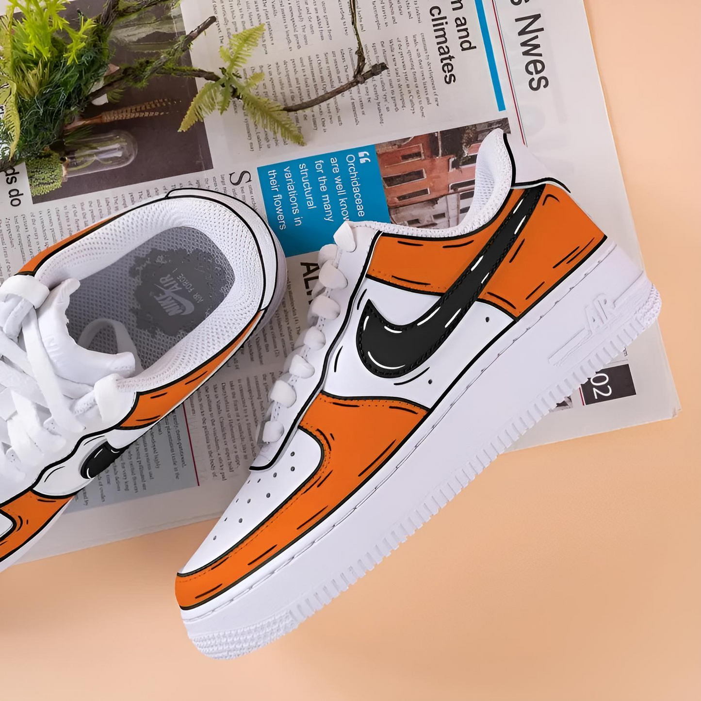 Orange Cartoon Cartoon Air Force 1