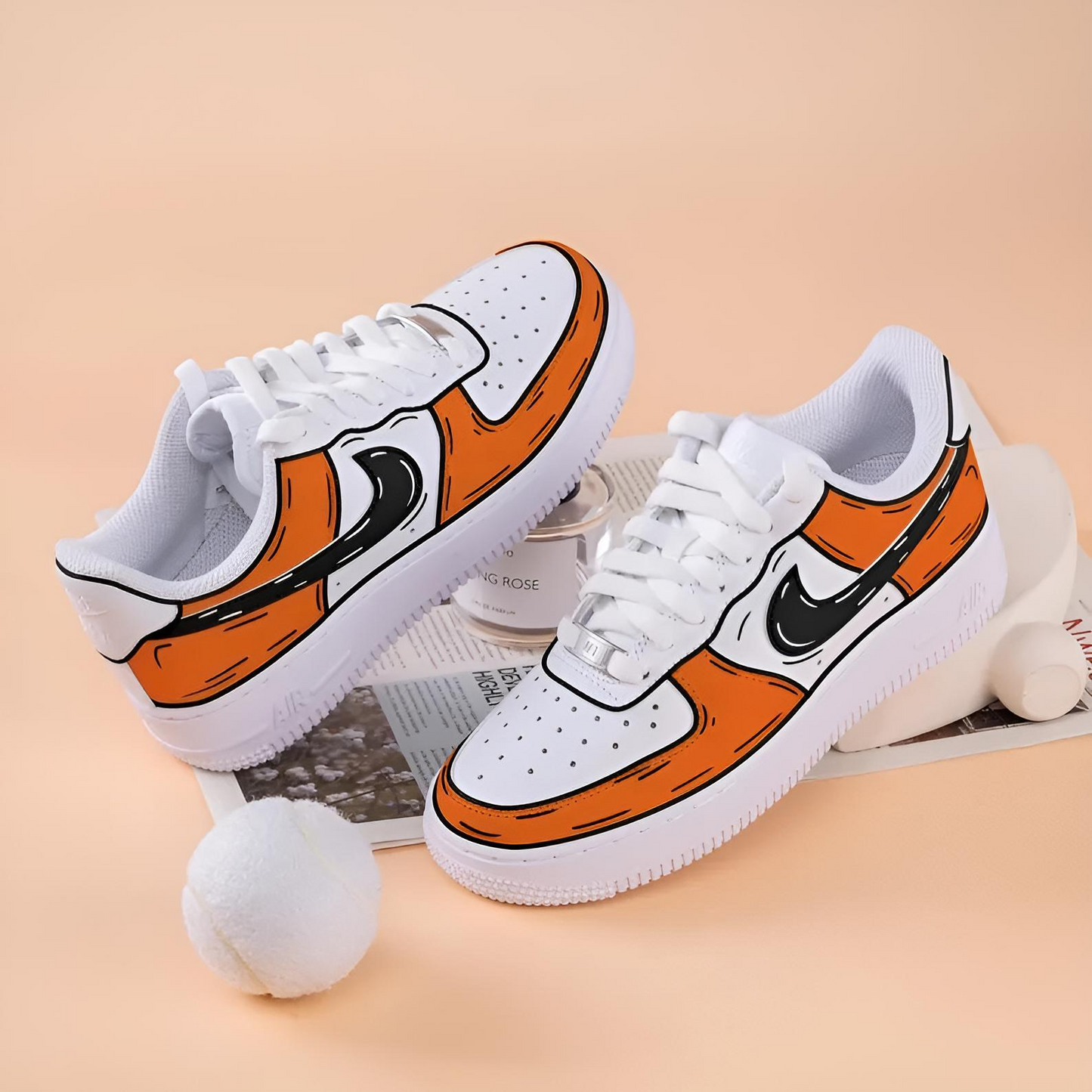 Orange Cartoon Cartoon Air Force 1