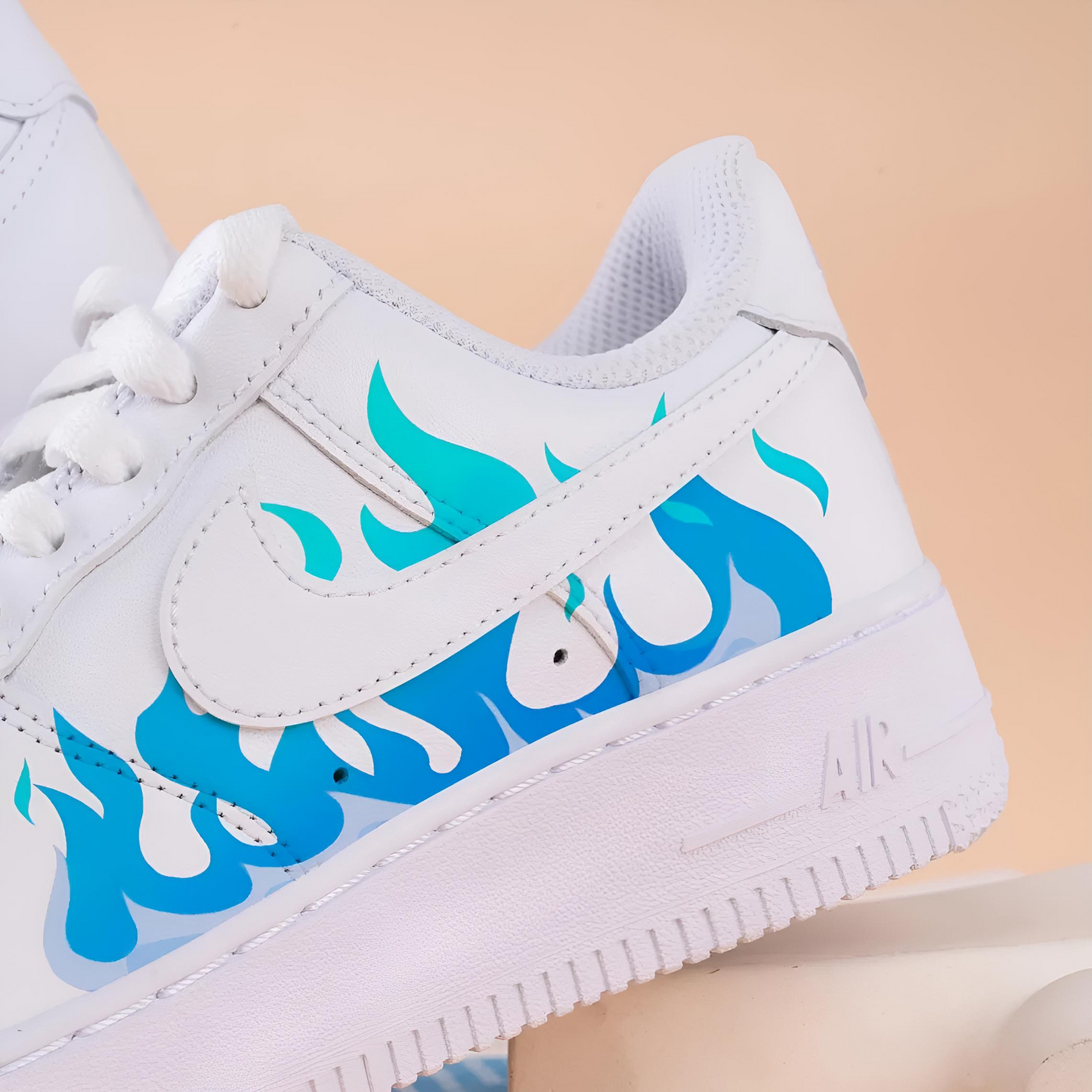 Two-Tone Blue Fire Air Force 1